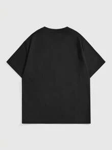 ROMWE MEN ROMWE Avant Men's Vintage Casual Universe & Car Printed T-Shirt, Summer