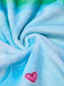 SHEIN X Care Bears 1PC Cute Rainbow & Bear Pattern Soft And Comfortable Ruffle Pillowcase, Gift - Baby Blue - View 6