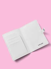 THE POWERPUFF GIRLS X SHEIN Beige Cute Cartoon Blossom, Bubbles, Buttercup Print Passport Holder - Beige - View 4