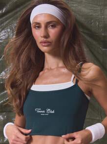 Musera Sport Tennis Club" Gepolstertes doppellagiges kurzes Top nur für Musera Sport, Aktiv-Training, Padel Tennis, Racquetball, Pickleball