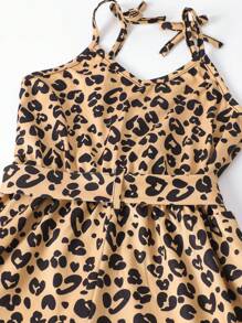Young Girls Bodysuits & Jumpsuits Leopard Print Is Suitable For Spring And Summer Vacations, Hawaii Street Parties