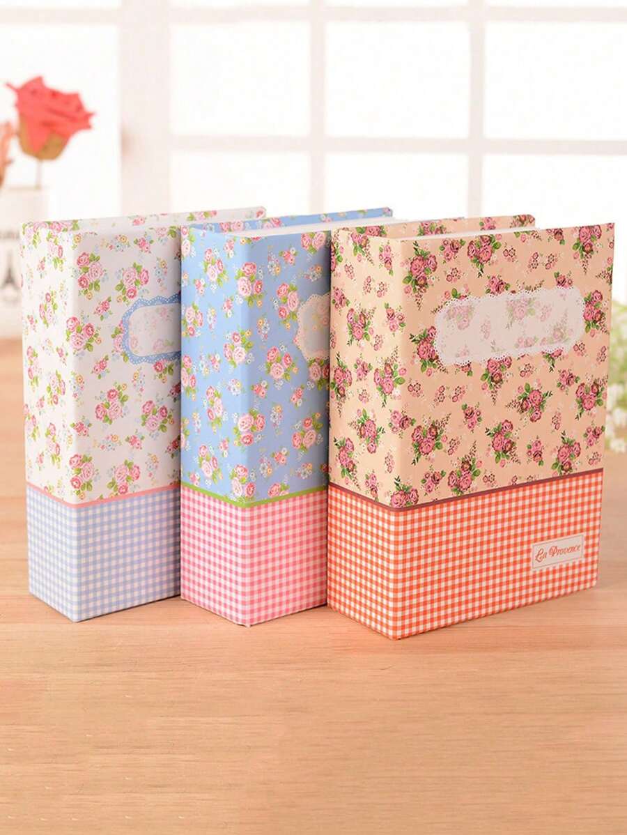 1pc Ditsy Floral Photo Album, 6 Inch 100 Pockets Photo Book, Photo Collection,Back To School,School Supplies - Multicolor - View 1