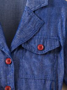 1 件 Tween Girl 休闲蓝色牛仔效果连衣裙