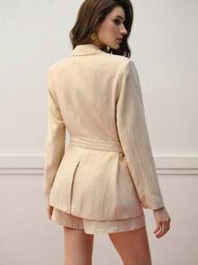 MOTF PREMIUM 亚麻单扣系腰带西服