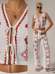 SHEIN Forever 21 Spring&Summer Women Romantic/Prom/Formal/Birthday/90s/Business Casual Woman/Elegant/Western Wear/Going Out/Fashion/Casual/Y2k/Club/Office /Cocktail/Vintage/Bodycon/Rave Festival/Funny/Classy/Old Money/Streetwear/Vacation/Country Concert/Work /Modest/Spring Break/Bachelorette/Concert/Baddie/Basic/Graduation/Floral Tank Top - Multicolor - View 1