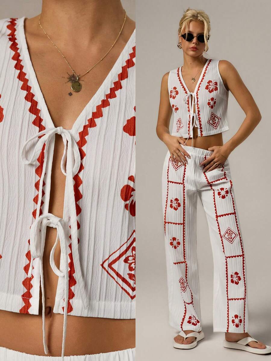 SHEIN Forever 21 Spring&Summer Women Romantic/Prom/Formal/Birthday/90s/Business Casual Woman/Elegant/Western Wear/Going Out/Fashion/Casual/Y2k/Club/Office /Cocktail/Vintage/Bodycon/Rave Festival/Funny/Classy/Old Money/Streetwear/Vacation/Country Concert/Work /Modest/Spring Break/Bachelorette/Concert/Baddie/Basic/Graduation/Floral Tank Top - Multicolor - View 1