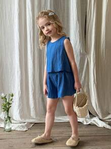 SHEIN LMoss Kids LMoss Young Girls Sets