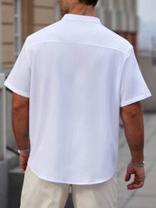 Manfinity CasualCool Plus Size Men's Plain Casual Versatile Shirt