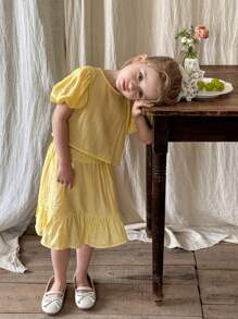 SHEIN LMoss Kids Conjuntos para niñas jóvenes LMoss