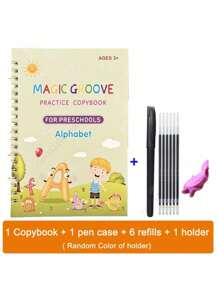 SHEIN Libri per esercizi di scrittura, quaderni di pratica di calligrafia inglese, magia, numeri, lettere, alfabeto, come regalo, cancelleria, imparare l'inglese, scrittura inglese, libro di numeri, pratica di calligrafia, imparare i numeri, libro dei numeri, libri da colorare con i numeri