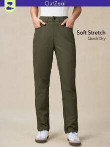 OutZeal 女式速干徒步裤 高腰全天裤 可调节腰带 - 綠色 - 查看 1