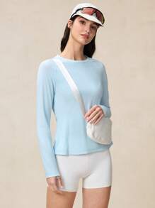 OutZeal 女士户外运动健身服长袖速干透气网眼修身圆领上衣