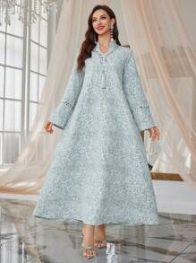 Al Najma 亮片丝带流苏编织提花阿拉伯风格连衣裙