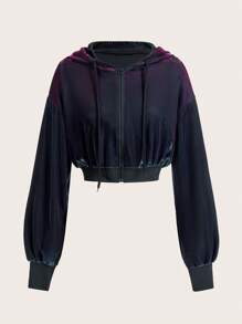 Innovista Chaqueta deportiva con capucha con cremallera y estampado de tie-dye de color para mujer, sudaderas, jersey transpirable y ligero, top corto tipo bomber para el gimnasio, ropa de entrenamiento de viaje, chándal holgado, único y con estilo para caminar, correr, ciclismo, fuerza, pesas, pilates, yoga, senderismo, camping, voleibol, fiesta, primavera, verano, color morado, azul, rosa, rojo, y2k, eléctrico