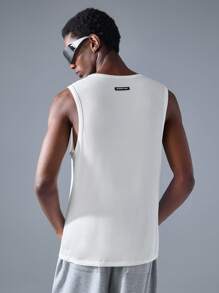 NEON BLANC Men's Street Fashion Letter Print Knit Top - White - View 3