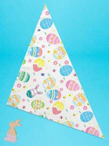 PETSIN 1 件宠物复活节彩蛋印花三角形围巾头巾