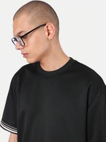 SUMWON Conjunto premium de chándal estilo athleisure con raya en el bajo, informal, de primavera y verano, ropa urbana de moda a juego, conjunto deportivo para entrenamiento y actividad física