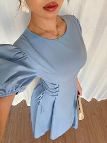 Elenzga Women Midi Dresses - Blue - View 3