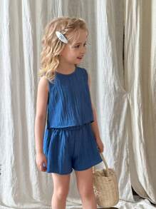 SHEIN LMoss Kids LMoss Young Girls Sets