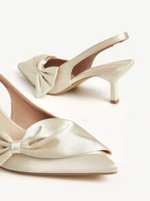 CUCCOO CHICEST Talons hauts avec nœud, bout pointu, talon fin, design mule, talons hauts roses mode et élégants pour femmes