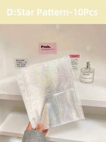 SHEIN 10 Stück durchsichtige Freistehende Mäppchen, einfaches multifunktionales Fotobuch-Nachfüllset für Karten, Fotospeicherung, Schulanfang, Schulmaterial