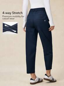 OutZeal 女士运动黑色紧身裤健身塑形高腰提臀带口袋