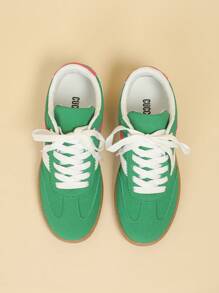 CUCCOO EASI 2024 Spring Women Vintage Casual Sneakers, Versatile Flat Small White Shoes Tainers