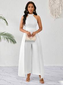 SHEIN Lady Spring/Summer Elegant White Vacation Outfits Woman Summer Outfits For Women Bodysuits For Women Birthday Dresses For Women Wedding Business Casual Woman Vacation Holiday Wedding Guest Dress Women Women Jumpsuit