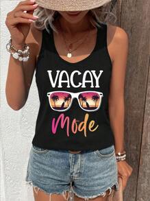 INAWLY Women Minimalist Fashion Casual Tank Top, Suitable For Summer - Black - View 3