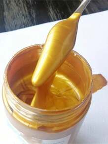 3.38盎司/100毫升金色金属丙烯颜料，防水不褪色，适用于雕像着色、DIY手绘、服装彩绘、涂鸦等。返校季必备，学习用品，经久耐用，易于使用，可作为礼物赠送，用途广泛。 - 金色 - 查看 4