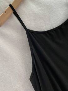 SHEIN LUNE 3 件大码女式纯色休闲宽松长款吊带背心 - 彩色 - 查看 4