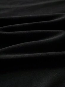 Attitoon 休閒極簡主義西方牛頭骨圖案印花 95% 棉背心，適合春夏季 - 黑色 - 查看 5