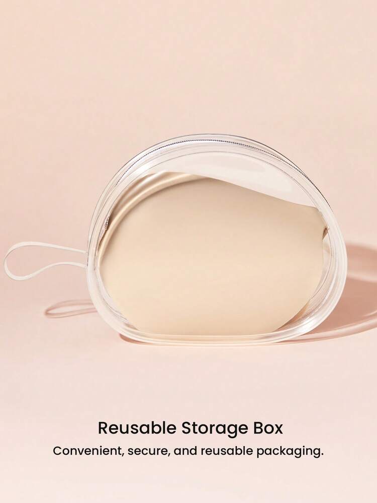 Soutien-gorge invisible, ultra-fin, adhésif, sans dos, sans bretelle, sans marque, avec fermeture éclair et boîte de voyage. Accessoires de voyage essentiels, cache-mamelon