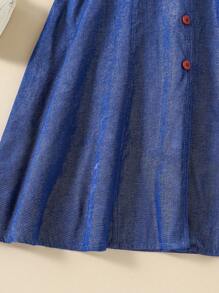 1 件 Tween Girl 休闲蓝色牛仔效果连衣裙