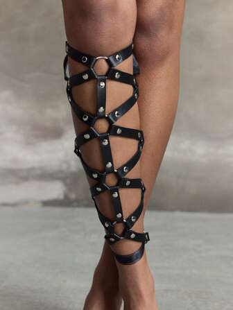 Grunge Punk 1pc Gothic Punk Style Thigh Garter, Dark Lolita Leg Garter, Y2K Leg Accessory