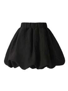 Young Girls Skirts Girls' Spring And Summer Skirt, With Fluffy And Comfortable Fabrics And Specially Designed Waistband, Suitable For Back-To-School Season, Parties, And Street,Holiday,Summer,Travel - Brown - View 2