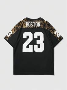 ROMWE MEN Prep Men's Slogan Print Short Sleeve T-Shirt, Suitable For Everyday Wear In Spring/Summer - Multicolor - View 2