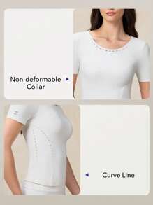 OutZeal Sweat Wicking Buttery Soft Crew Neck Tight T-Shirt Running Workout Outdoor - White - View 3