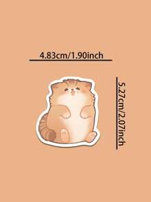 SHEIN 50 Stücke niedliche Katzen mit großen Augen Graffiti wasserfeste Aufkleber für Wasserflaschen Geschenke, Cartoon für Laptop Stoßstange, Wasserflaschen, Computer, Handys Dekorationen