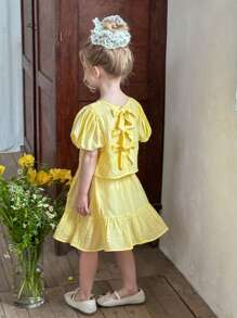 SHEIN LMoss Kids Conjuntos para niñas jóvenes LMoss