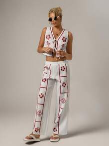 SHEIN Forever 21 Spring&Summer Women Romantic/Prom/Formal/Birthday/90s/Business Casual Woman/Elegant/Western Wear/Going Out/Fashion/Casual/Y2k/Club/Office /Cocktail/Vintage/Bodycon/Rave Festival/Funny/Classy/Old Money/Streetwear/Vacation/Country Concert/Work /Modest/Spring Break/Bachelorette/Concert/Baddie/Basic/Graduation/Floral Tank Top - Multicolor - View 5