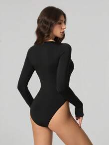 SHEIN Tall 女士休闲纯色长袖紧身衣