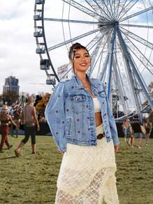 Breezaya Plus Size Denim Jacket, Minimalist & Fashionable, Suitable For Summer