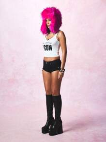 SUMWON WOMEN Denim Booty Shorts Ultra High Rise Hot Pants Mini Length Distressed Festival Club Party Summer Beach Wear Raw Hem Stretchy Fitted