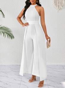 SHEIN Lady Spring/Summer Elegant White Vacation Outfits Woman Summer Outfits For Women Bodysuits For Women Birthday Dresses For Women Wedding Business Casual Woman Vacation Holiday Wedding Guest Dress Women Women Jumpsuit