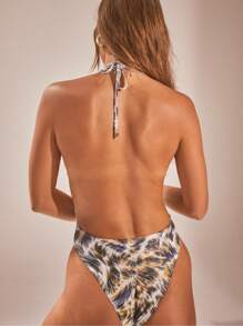 Aralina 1 pieza Traje de baño minimalista y de moda para mujer, adecuado para el verano - Multicolor - Ver 2