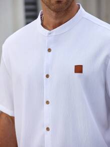 Manfinity CasualCool Plus Size Men's Plain Casual Versatile Shirt