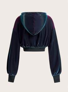 Innovista Chaqueta deportiva con capucha con cremallera y estampado de tie-dye de color para mujer, sudaderas, jersey transpirable y ligero, top corto tipo bomber para el gimnasio, ropa de entrenamiento de viaje, chándal holgado, único y con estilo para caminar, correr, ciclismo, fuerza, pesas, pilates, yoga, senderismo, camping, voleibol, fiesta, primavera, verano, color morado, azul, rosa, rojo, y2k, eléctrico