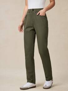 OutZeal 女式速干徒步裤 高腰全天裤 可调节腰带 - 綠色 - 查看 9