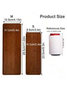 1 件装竹制托盘，木制托盘，奥斯曼咖啡桌托盘，梳妆台托盘，食物咖啡茶点（棕色） - 棕色 - 查看 9